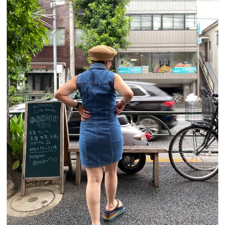 [USED] "GUESS JEANS" DENIM ONE-PIECE💙