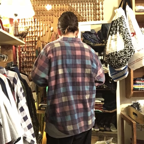 [USED] プルオーバー  ネル  made in USA.