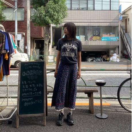 [USED] vintage 花柄 LONG SKIRT
