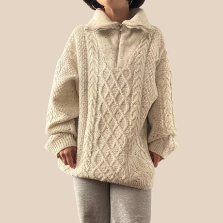 [USED] バニラビーンズ HALF ZIP ニット