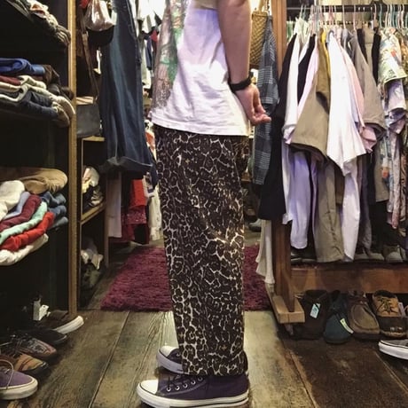 [USED] レオパード ストレッチ パンツ