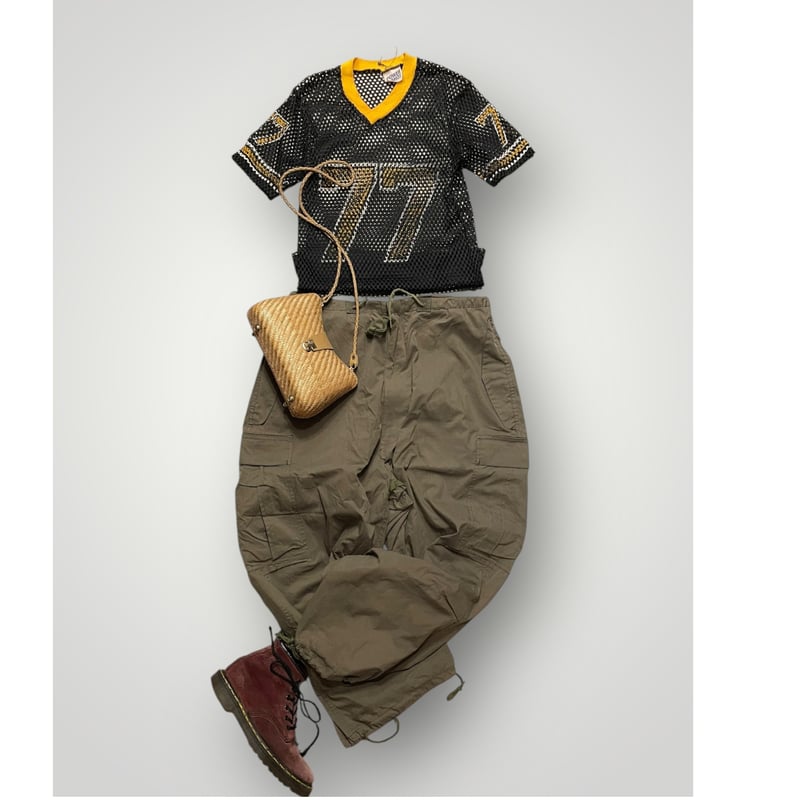 【珍品】メッシュ地　フットボールT 90s00s 珍品】メッシュ地 フットボールT 90s00s 珍品】メッシュ地