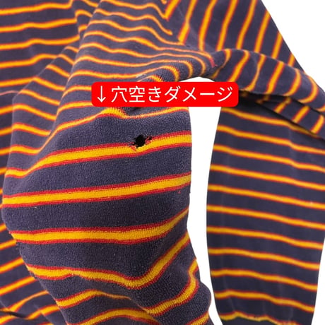 [USED] GOOD BORO ♡ パイル地ボーダーTOPS