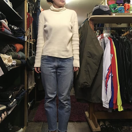 [USED] リブ入りCOTTONタートルネック