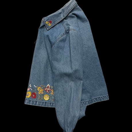 [USED]花柄デニムジャケット