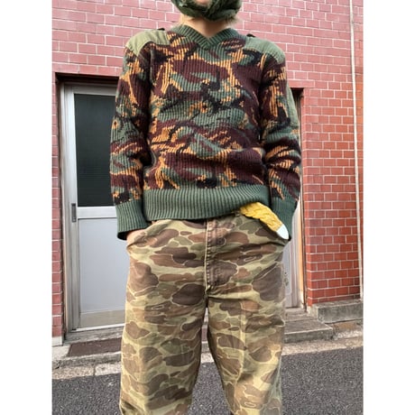 [USED] 迷彩! ARMY リブ ニット