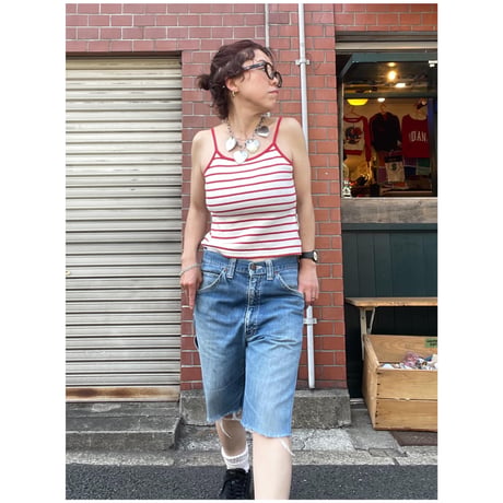 [USED] ボーダー cotton キャミソール