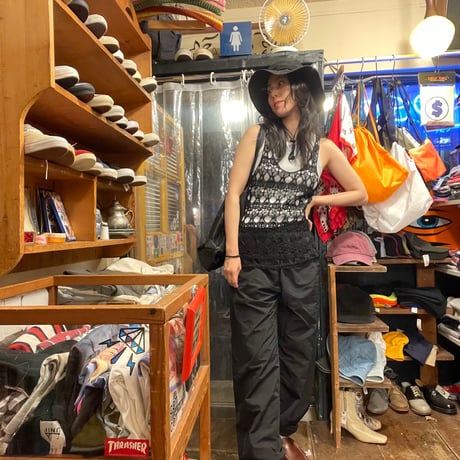 [USED] BLK かぎ編み レース タンクトップ ♡