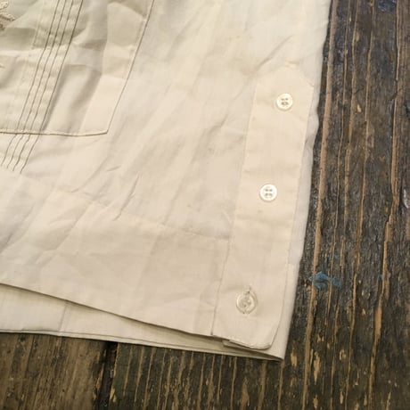 [USED]  BEIGE♡ 刺繍入りキューバシャツ