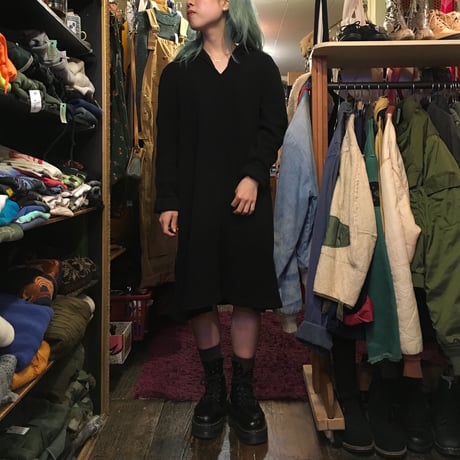[USED] BLACK パイル地ワンピース