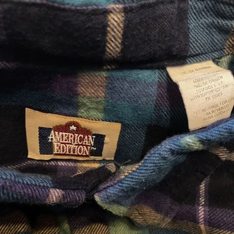 [USED] 90's CHECK プリントネルシャツ