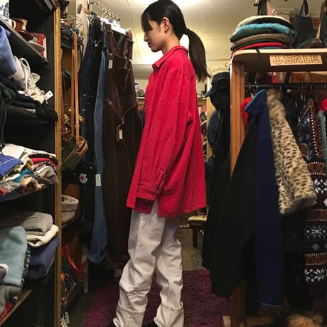 [USED] RED 太畝コーデュロイシャツ
