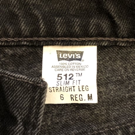 [USED] Levi's 512 SLIM BLACK DENIM