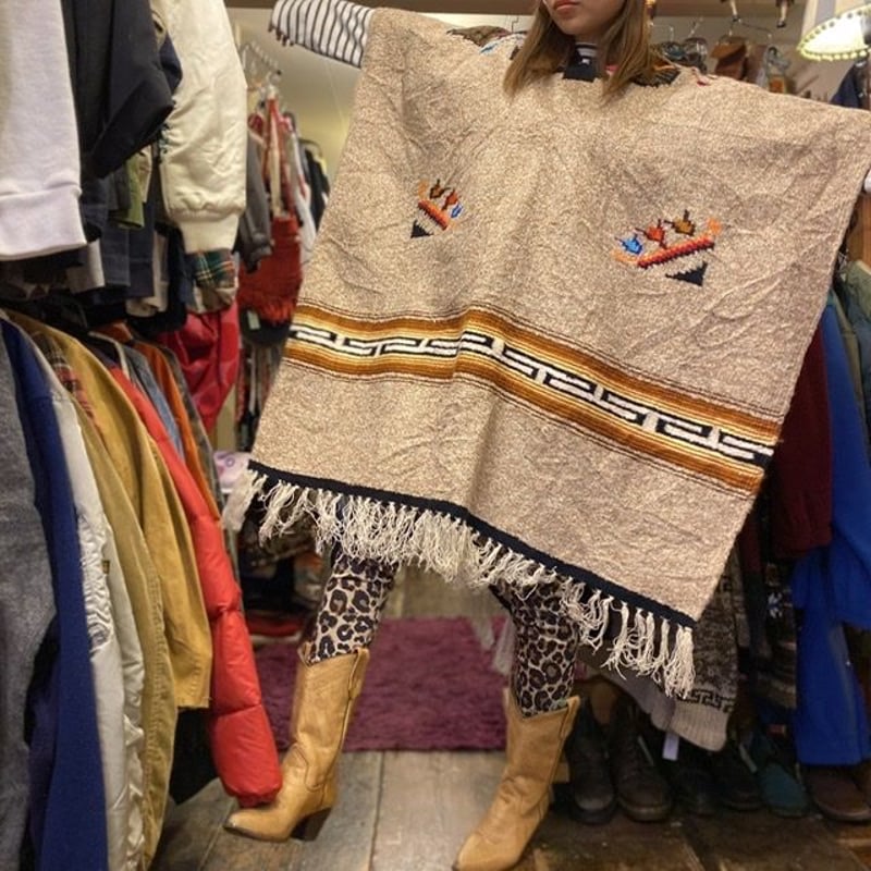 USED] メキシカンラグ ポンチョ 188×97cm | garden730