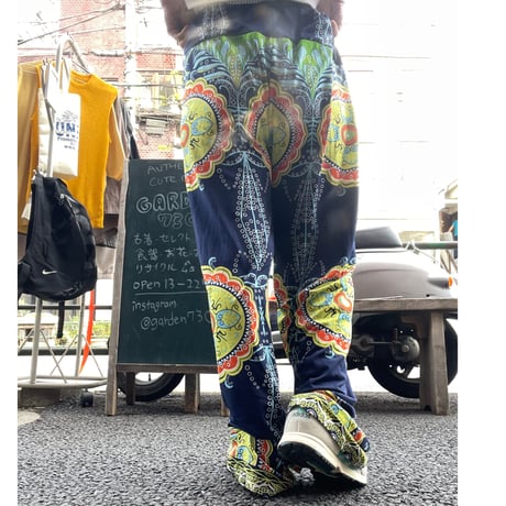 [USED]曼陀羅柄 POLY PANTS