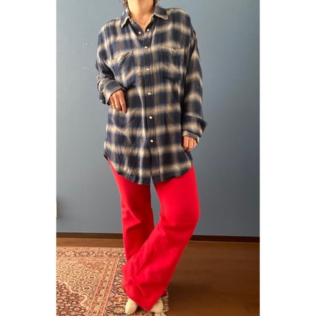 [USED] オンブレチェック レーヨンSHIRTS