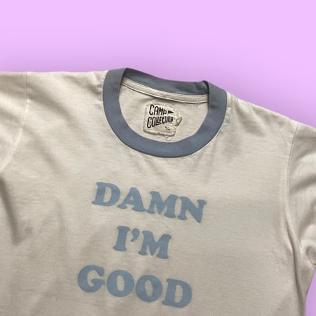[USED] "Damn I'm Good" リンガー Tee 🩵