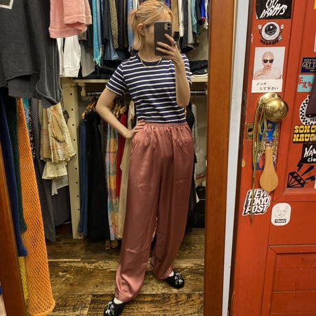 [USED] ROSE PINK SATIN PANTS♡