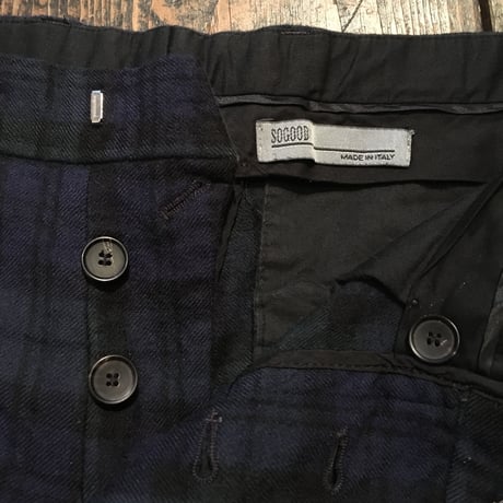 [USED] チェック WOOL パンツ