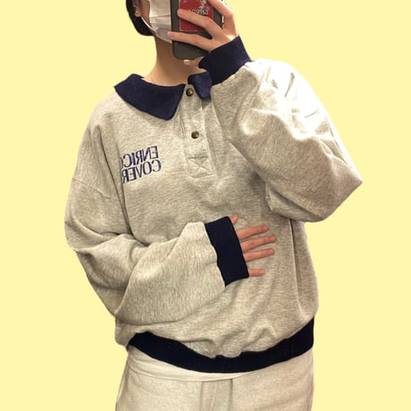 [USED]  GRAY×NAVY 襟付きSWEAT