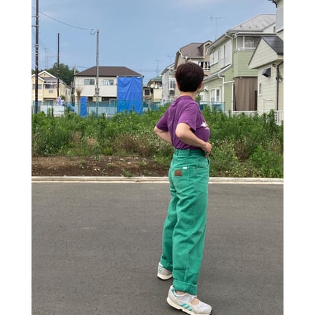 [USED] カラー DENIM パンツGREEN💚