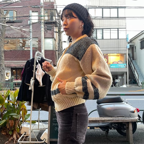 [USED] vintage♡WOOL KNIT JKT