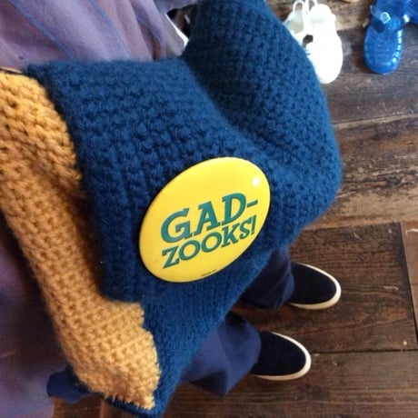 [USED] HAND MADE  KNIT BAG + OLD バッチ