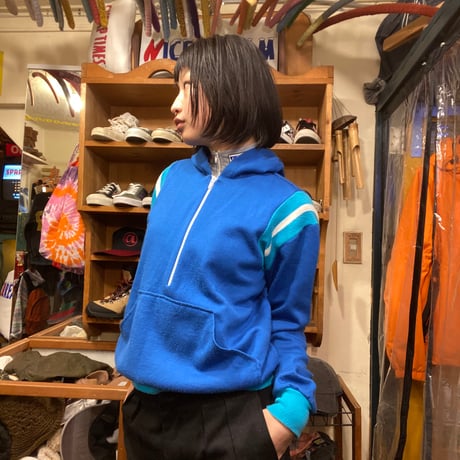[USED] VINTAGE "Sears" HALF ZIP PARKA🟦