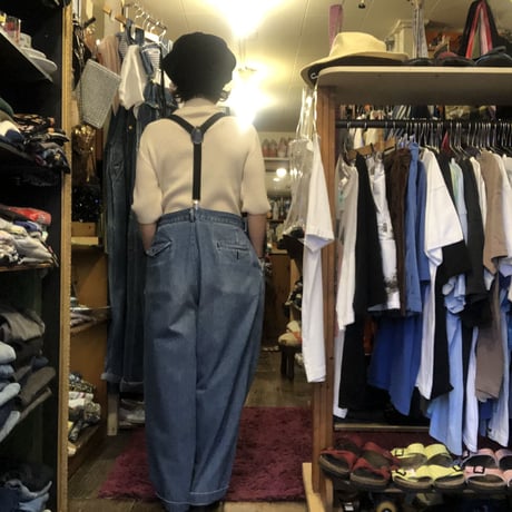 [USED] シンプル五分袖リブニット