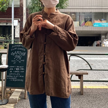 [USED] LINEN CHINA SHIRT