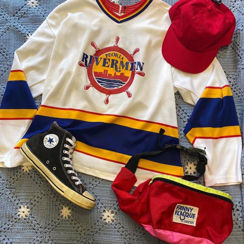 80s felco NEW YORK ビンテージ ホッケー 七分袖 Tシャツ