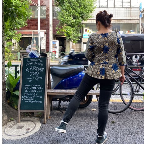 [USED] AFRICAN BATIK フリルtops