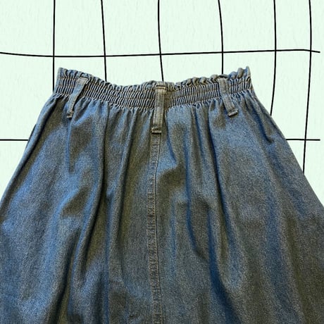 [USED] フロントボタン LONG デニムスカート