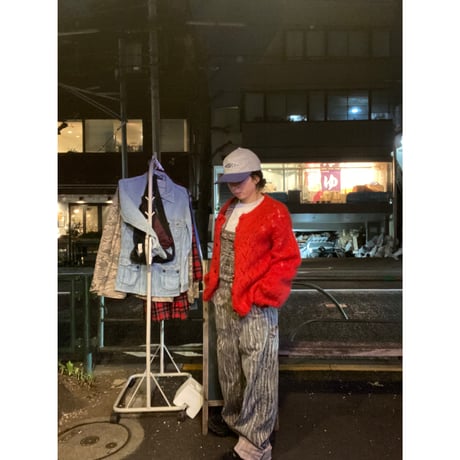 [USED] RED❤️モヘアニットカーディガン