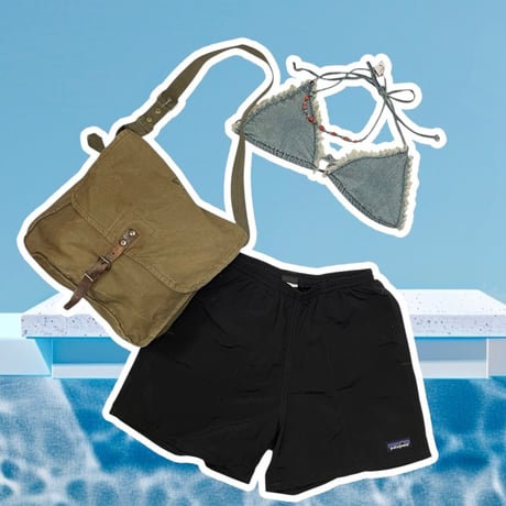 [USED] "patagonia" BLK NYLON SHORTS