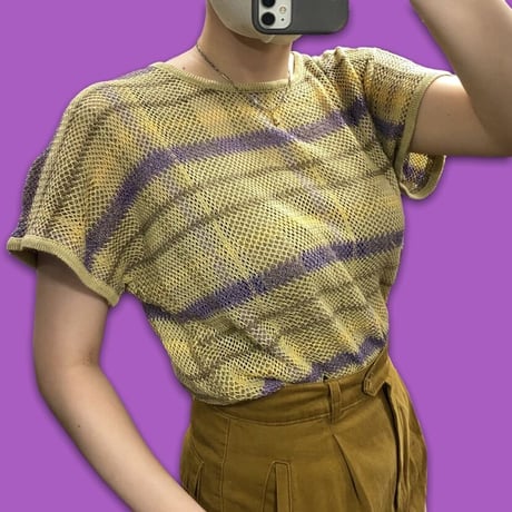 [USED] S/S かぎ編み サマーニット