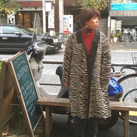 [USED] ゼブラ柄リバーシブルコート