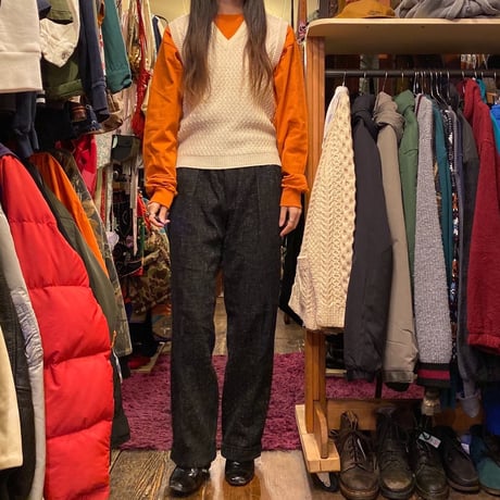 [USED]vintage ネップツイード スラックスmade in U.S.A.