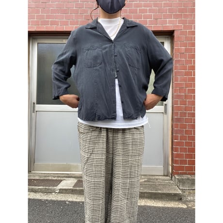 [USED] BLACK SILK SHIRTS