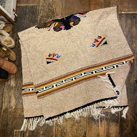 [USED] メキシカンラグ ポンチョ 188×97cm