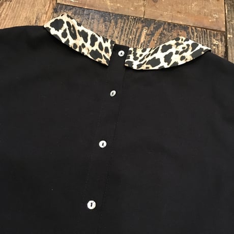 [USED] BLACK × レオパード TOPS