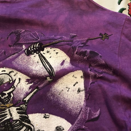 [USED] Vintage タイダイ SKULL × SKI   Tee