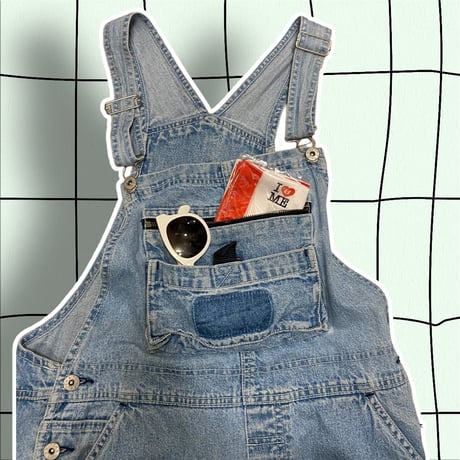 [USED] SUPER GIRL DENIM OVERALL!