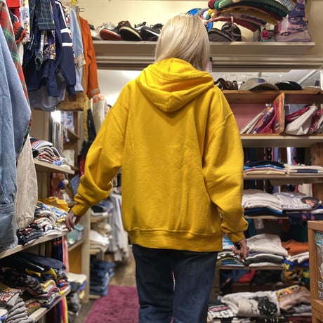 [USED] 90's YELLOW ZIP-UP PARKA！