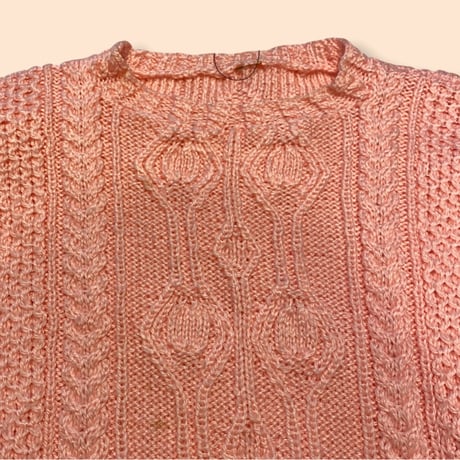[USED] PINK💓ケーブルニット