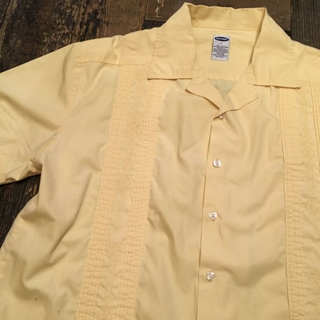[USED] Pastel yellow キューバシャツ