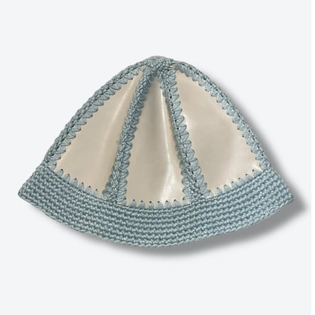 [USED] crochet×leather バケットHAT