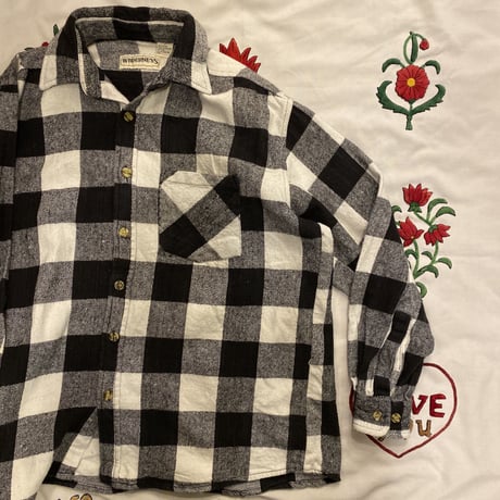 [USED] ブロックチェックのヘビーネルSHIRT