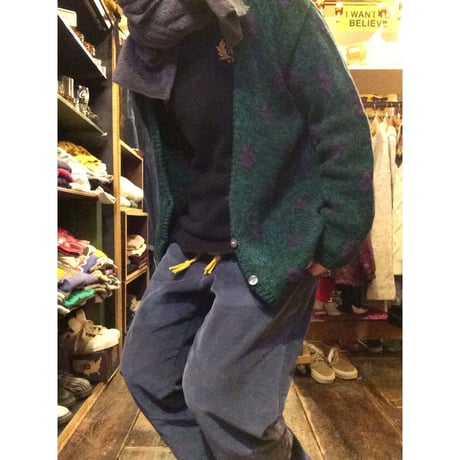 [USED]  柄 カーディガン  LINEN/COTTON