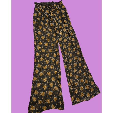[USED] 花柄シースルー フレアPANTS